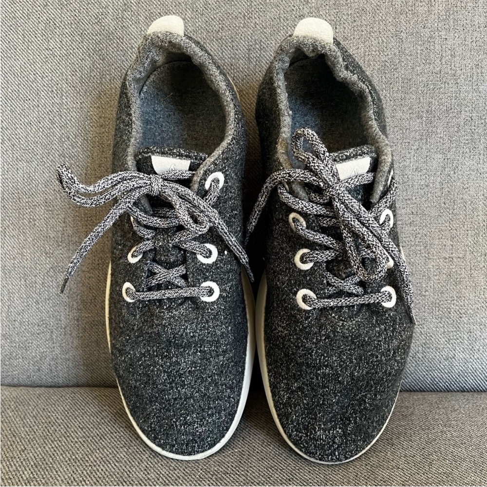 Allbirds Gray Wool Sneakers with White Soles